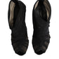 Dolce & Gabbana Black Mesh Stiletto Heels Ankle Boots Shoes