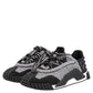Dolce & Gabbana Black Gray NS1 Low Top Sneakers Shoes
