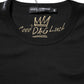 Dolce & Gabbana Black Cotton Goodluck Tee Crew Neck T-shirt