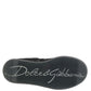 Dolce & Gabbana Black Floral Lace Low Top Sneakers Shoes