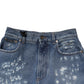 Dolce & Gabbana Blue Tattered High Waist Women Denim Jeans