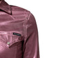 Dolce & Gabbana Pink Cotton Stretch Collared Cropped Jacket