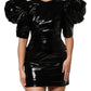 Dolce & Gabbana Black Bodycon Sheath Puff Sleeve Mini Dress