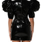Dolce & Gabbana Black Bodycon Sheath Puff Sleeve Mini Dress