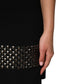 Dolce & Gabbana Black Crystal Embellished Collared Mini Dress