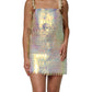 Dolce & Gabbana Multicolor Sequin Holographic Mini  Dress