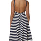 Dolce & Gabbana Blue White Striped Embroidered A-line Dress