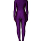 Dolce & Gabbana Purple Nylon Turtleneck Bodycon Jumpsuit Dress