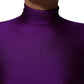 Dolce & Gabbana Purple Nylon Turtleneck Bodycon Jumpsuit Dress