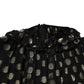 Dolce & Gabbana Black Gold Polka Dot Silk Brocade Mini Dress