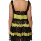 Dolce & Gabbana Yellow Black Babydoll Chemise Lingerie Dress
