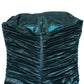 Dolce & Gabbana Green Silk Satin Fitted Strapless Dress