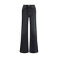 RE/DONE Black Cotton Flared Jeans