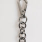 Dolce & Gabbana Black White DG Rubber Logo Silver Men Keychain Keyring