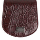 Dolce & Gabbana Burgundy Exotic Skin Coin Condom Case Holder Pocket Wallet