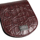 Dolce & Gabbana Burgundy Exotic Skin Coin Condom Case Holder Pocket Wallet