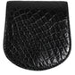 Dolce & Gabbana Black Exotic Skin Coin Condom Case Holder Pocket Wallet