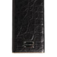 Dolce & Gabbana Black Leather Exotic Skin 3000mAh Power Bank Charger USB
