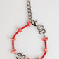 Dolce & Gabbana Silver Tone Brass Beaded Resin DG Logo Chain Men Bracelet