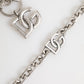 Dolce & Gabbana Silver Tone Brass DG Logo Detailing Chain Men Necklace
