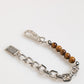 Dolce & Gabbana Silver Chain Brass Beaded Lobster Clasp Logo Men Bracelet