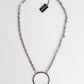 Dolce & Gabbana Silver Tone Brass Chain DG Logo Pendant Men Necklace
