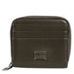Dolce & Gabbana Brown Leather Logo Plaque Card Holder Coin Purse Wallet