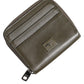 Dolce & Gabbana Brown Leather Logo Plaque Card Holder Coin Purse Wallet