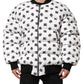 Dolce & Gabbana White DG Monogram Full Zip Quilted Jacket