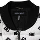 Dolce & Gabbana White DG Monogram Full Zip Quilted Jacket