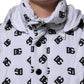Dolce & Gabbana White DG Monogram Hooded Quilted Jacket