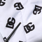 Dolce & Gabbana White DG Monogram Hooded Quilted Jacket