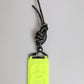 Dolce & Gabbana Yellow Green Rubber DG Embossed Adjustable Badge Holder