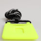 Dolce & Gabbana Yellow Green Rubber DG Embossed Adjustable Badge Holder