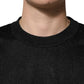Dolce & Gabbana Black Polyester Pullover Sweatshirt Sweater