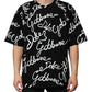 Dolce & Gabbana Black Logo Print Cotton Crew Neck  T-shirt