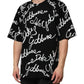 Dolce & Gabbana Black Logo Print Cotton Crew Neck  T-shirt