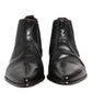 Dolce & Gabbana Black Chelsea Slip On Men Ankle Boots Shoes