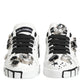 Dolce & Gabbana White Portofino Crystal Sneakers  Shoes