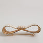Dolce & Gabbana Gold Tone Brass Bow Crystal Faux Pearl Embellished Brooch