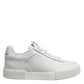Dolce & Gabbana White Miami Leather Low Top Sneakers Shoes