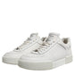 Dolce & Gabbana White Miami Leather Low Top Sneakers Shoes