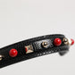 Dolce & Gabbana Black Embellished Leather Bag Handle Women Shoulder Strap