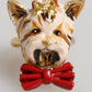Dolce & Gabbana Gold Brass Resin Beige Dog Pet Accessory Ring