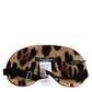 Dolce & Gabbana Brown Leopard Print Silk Women Accessory Sleep Eye Mask