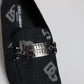 Dolce & Gabbana Blue Logo Cotton Loafers Formal Dress Shoes