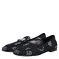 Dolce & Gabbana Blue Logo Cotton Loafers Formal Dress Shoes