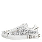Dolce & Gabbana White Portofino Studded Men Sneakers Shoes