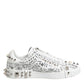 Dolce & Gabbana White Portofino Studded Men Sneakers Shoes