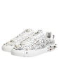 Dolce & Gabbana White Portofino Studded Men Sneakers Shoes
